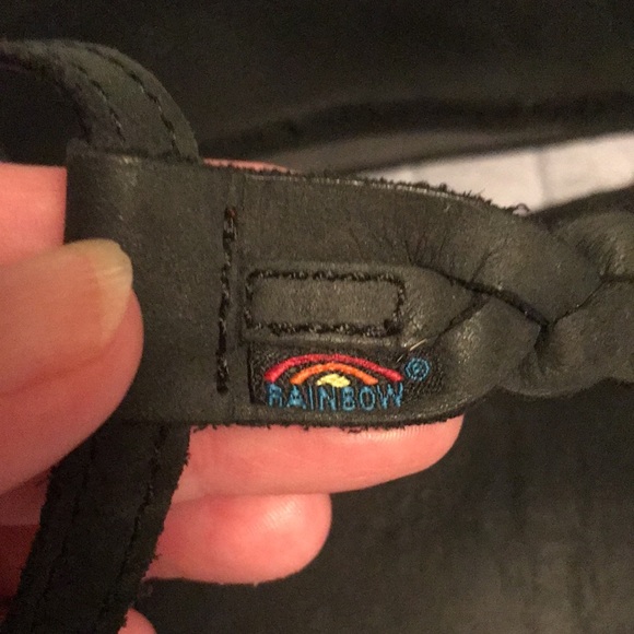 Rainbow sandals. Black leather - Picture 3 of 3